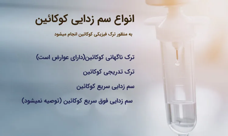 انواع روش های سم زدایی ترک کوکائین